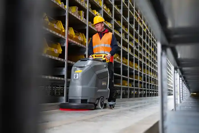 Fregadora y barredora Karcher en limpieza industrial Zaragoza